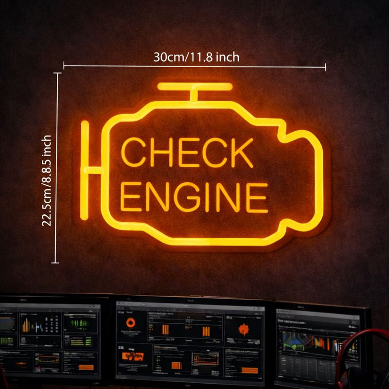 "Check Engine" Neon LED Wall Sign