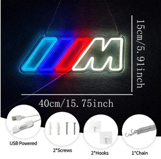 Premium BMW LED “M-Style” Motorsport Neon Wall Sign