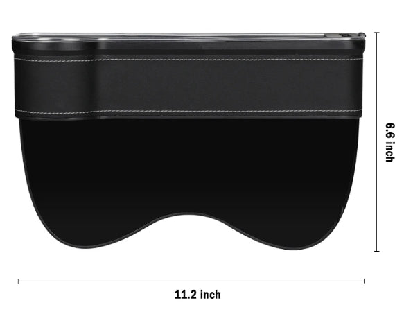 LED Car Seat Gap Organizer with USB Fast Charging