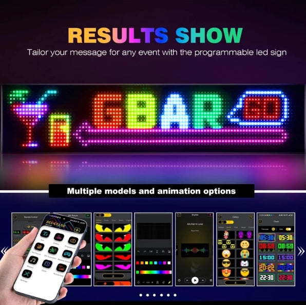 Bluetooth Flexible RGB LED Matrix Display