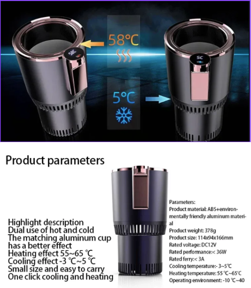 2-in-1 Smart Hot & Cold Car Cup Holder