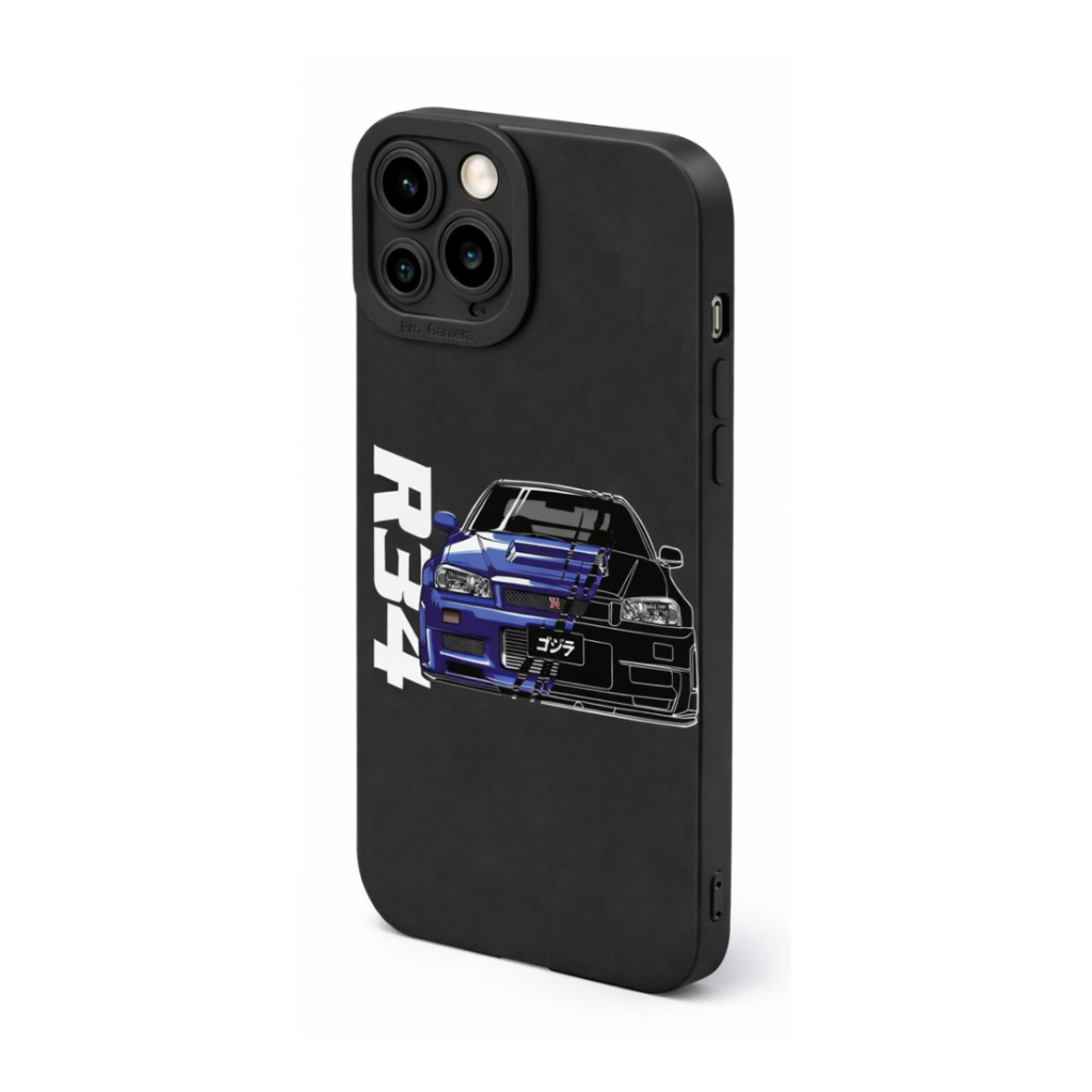 Nissan Skyline R34 Phone Case – JDM Split Design | Shockproof Protective Cover