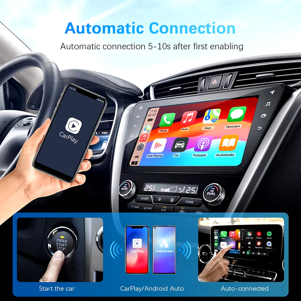 2-in-1 Wireless CarPlay & Android Auto Adapter