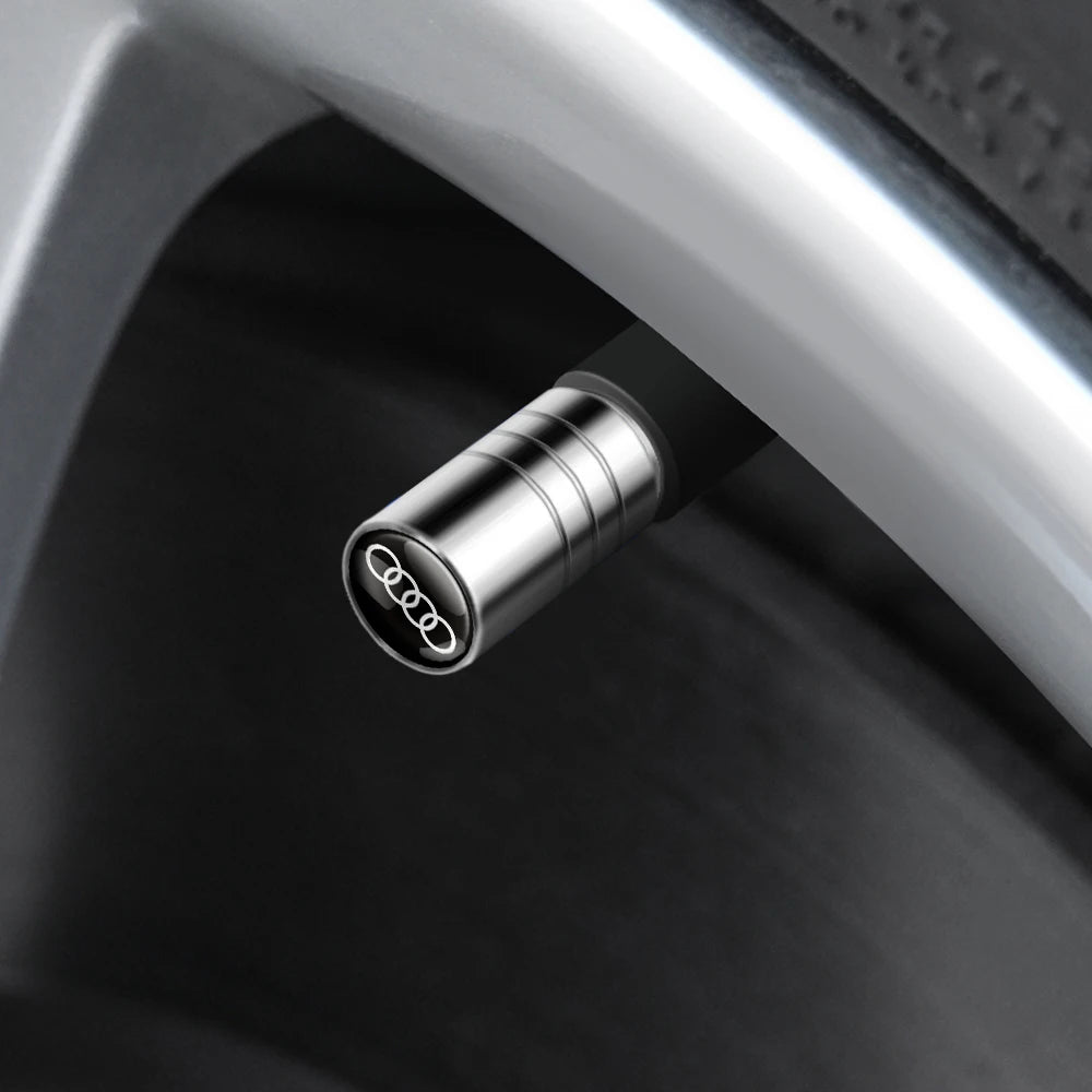 4x Audi Aluminium Alloy Air Valve Caps