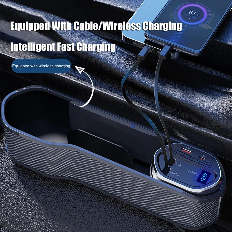 Car Seat Gap Organizer with Fast Charging