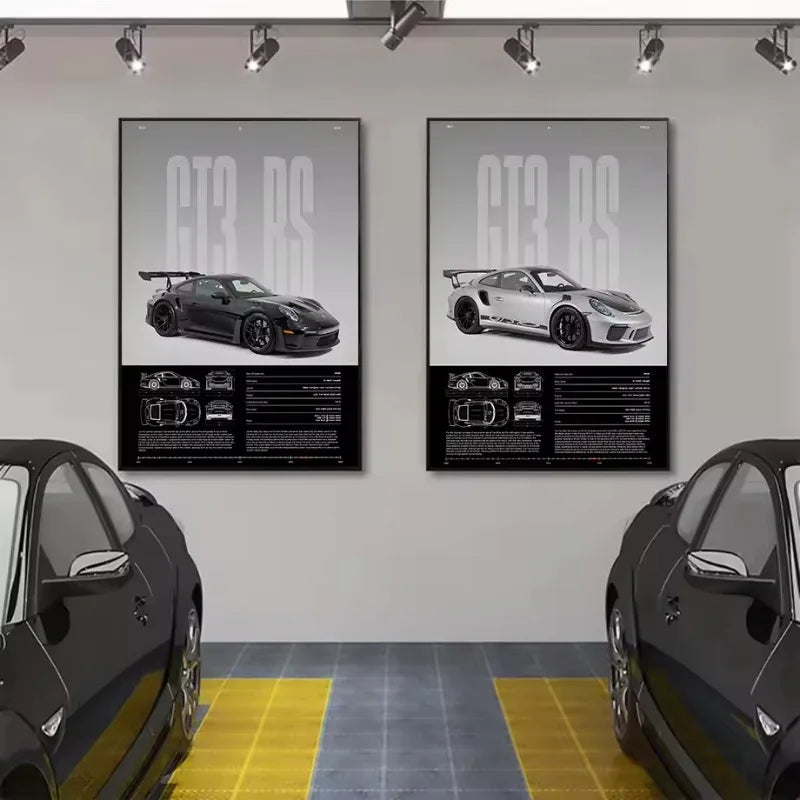 Porsche 911 GT3 RS Performance Blueprint Poster