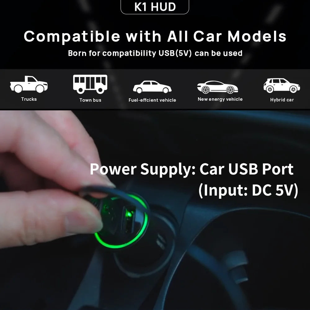 LED Heads-Up Display Car Speedometer