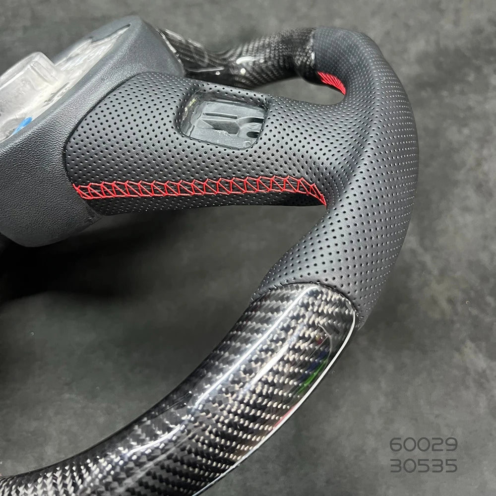 Real Carbon Fiber Steering Wheel, Suitable for Audi A3 8Y A4 B9 S3 S4 S5 A5 RS3 RS4, Can Be Equipped with Buttons /Customized