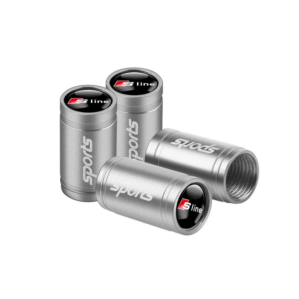 4x Audi Aluminium Alloy Air Valve Caps