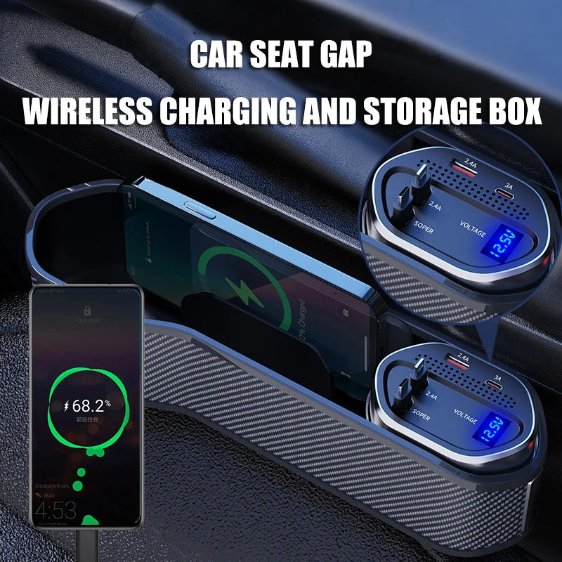 Car Seat Gap Organizer with Fast Charging