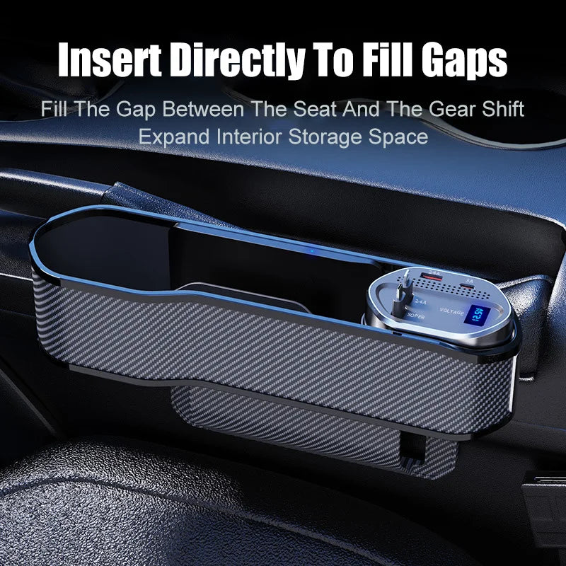 Car Seat Gap Organizer with Fast Charging