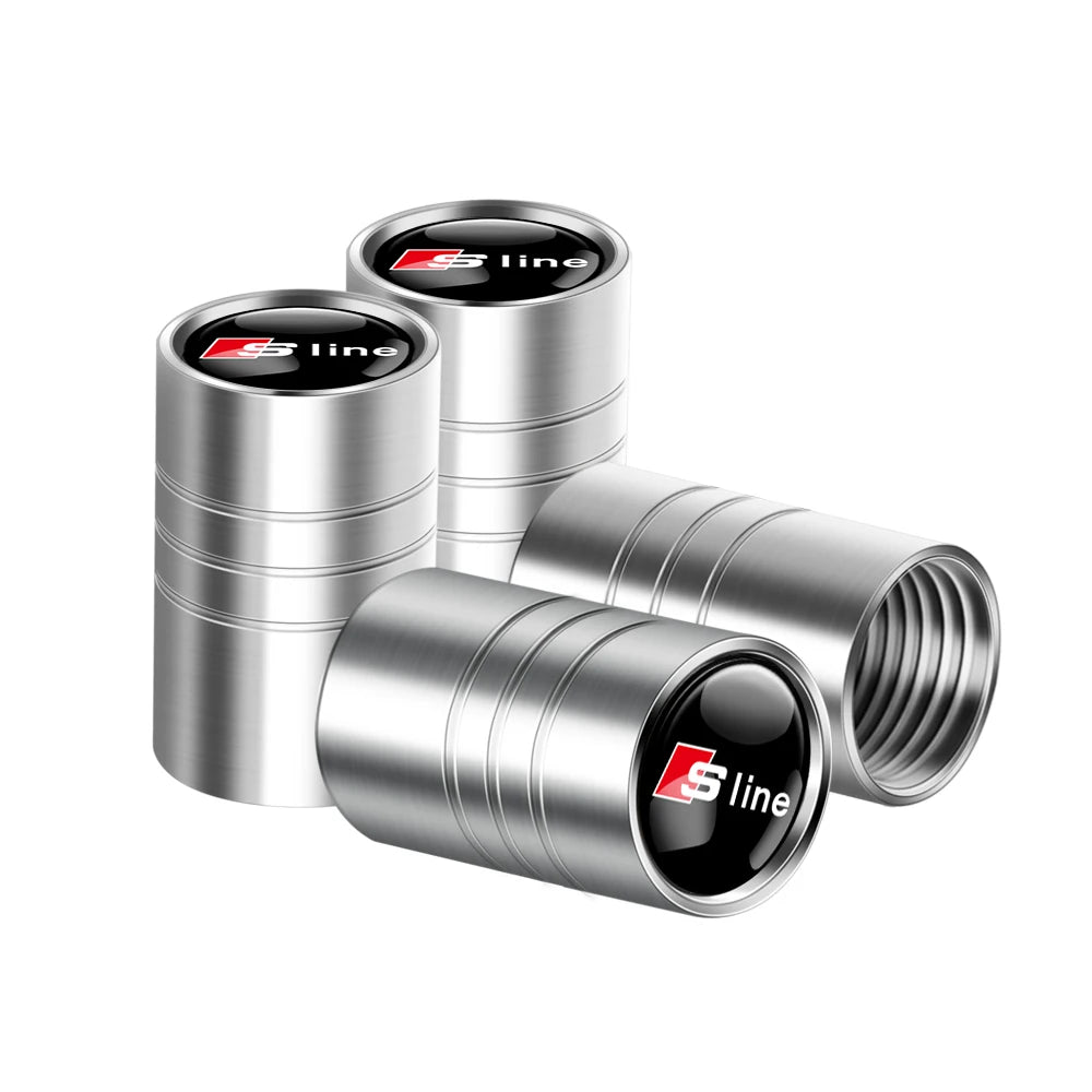 4x Audi Aluminium Alloy Air Valve Caps
