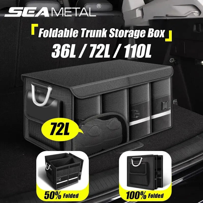 Foldable Car Trunk Storage Box (36L/72L/110L)