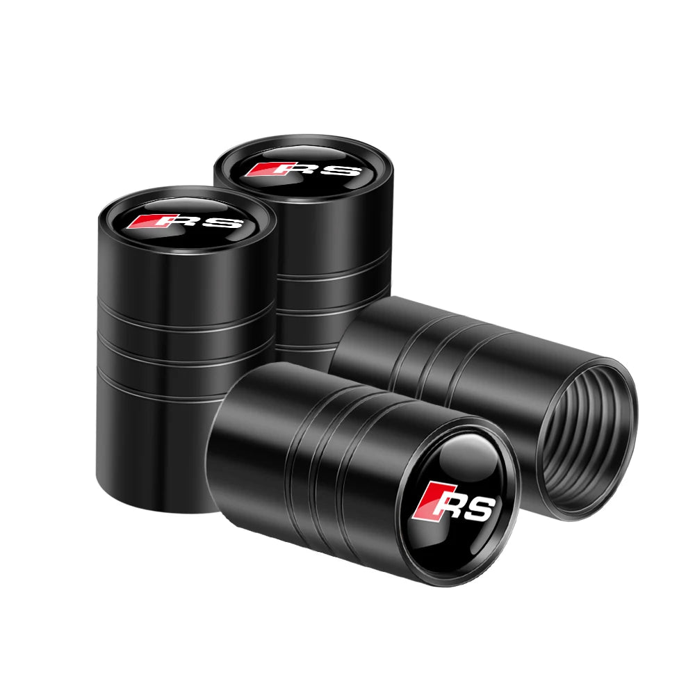 4x Audi Aluminium Alloy Air Valve Caps