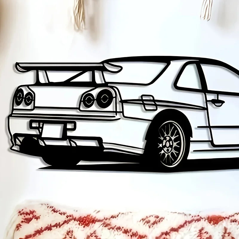 Nissan GT-R Skyline R34 Metal Wall Art