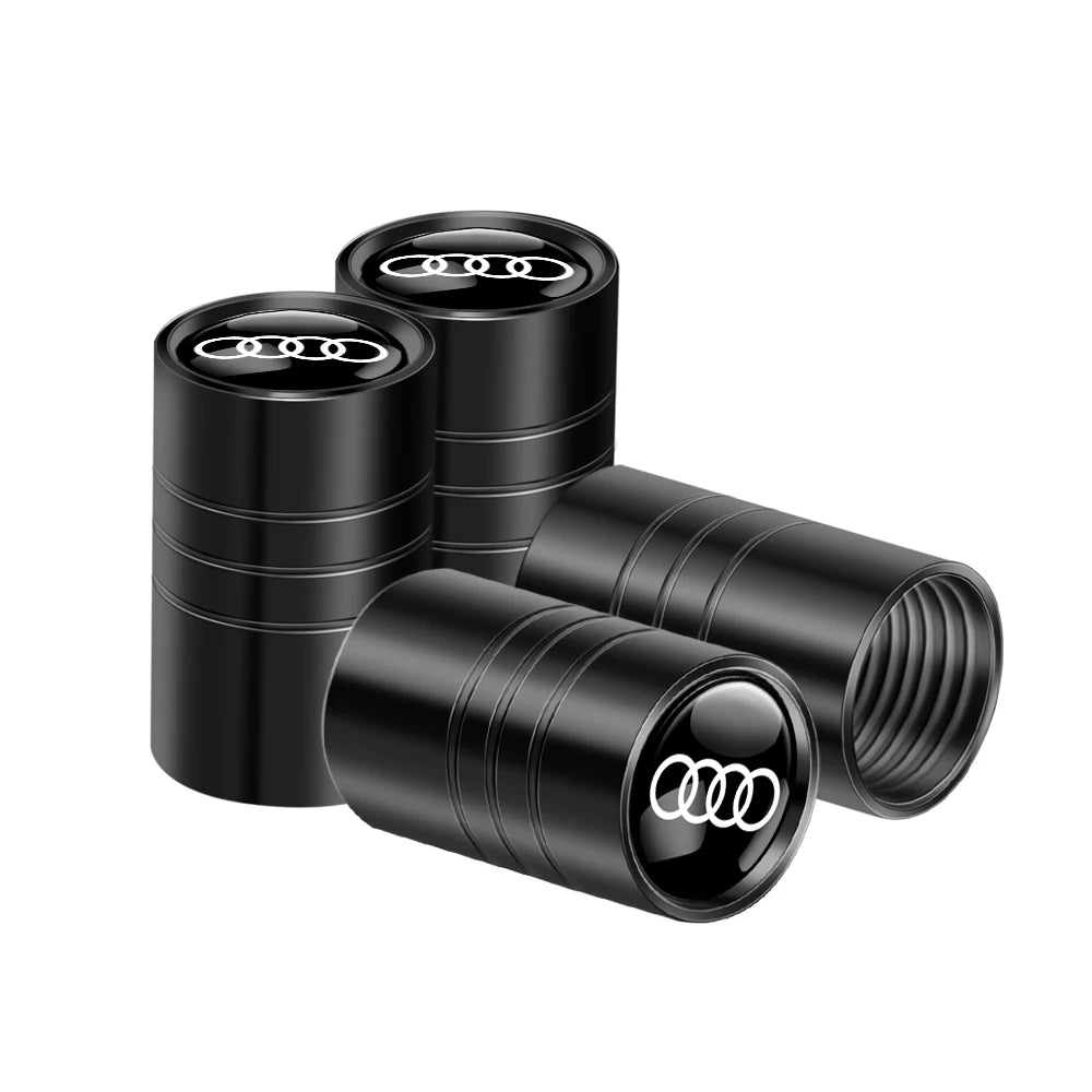 4x Audi Aluminium Alloy Air Valve Caps