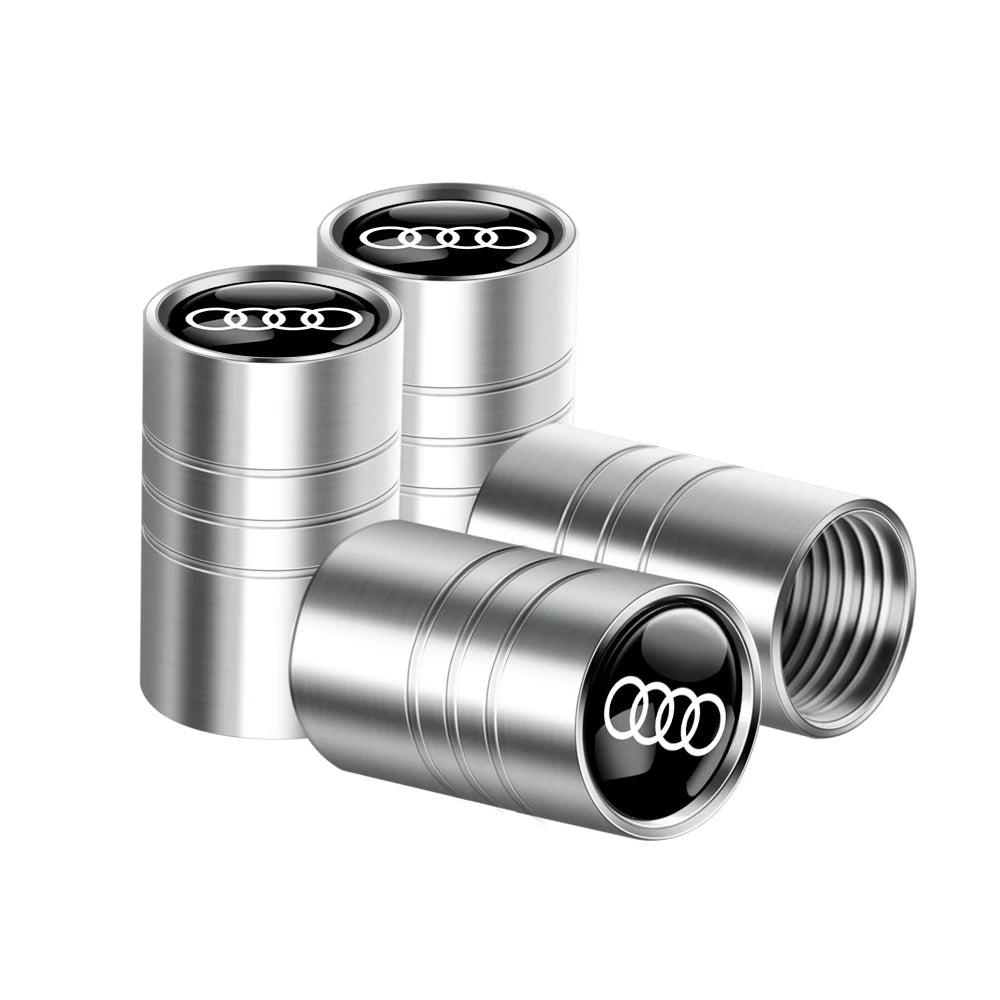 4x Audi Aluminium Alloy Air Valve Caps