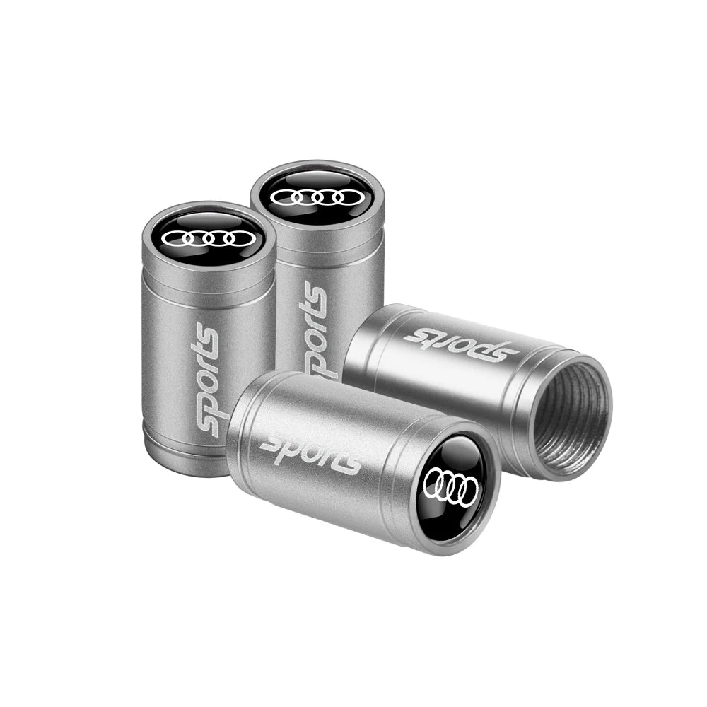 4x Audi Aluminium Alloy Air Valve Caps