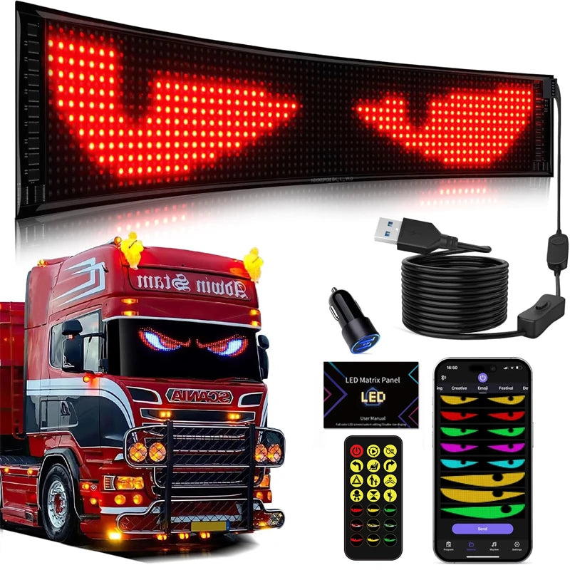 Bluetooth Flexible RGB LED Matrix Display