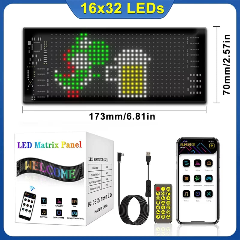Bluetooth Flexible RGB LED Matrix Display