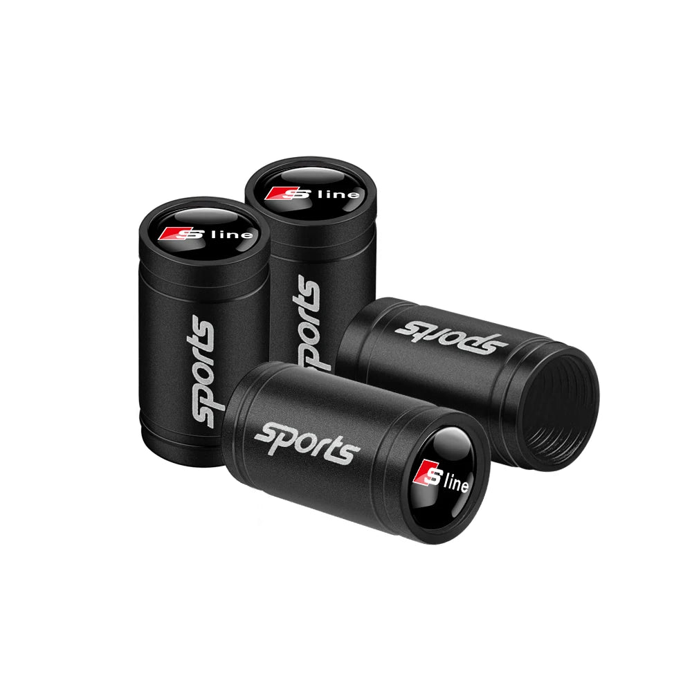 4x Audi Aluminium Alloy Air Valve Caps