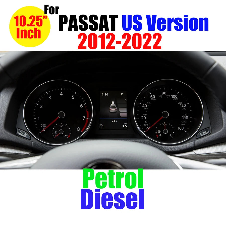 VW Digital Dashboard LCD Instrument Cluste