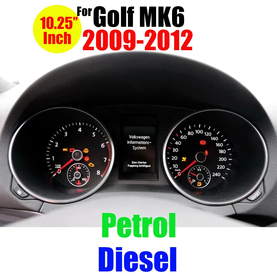 VW Digital Dashboard LCD Instrument Cluste