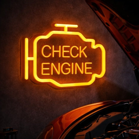 "Check Engine" Neon LED Wall Sign