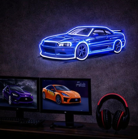 Nissan R34 GTR Neon LED Wall SIgn