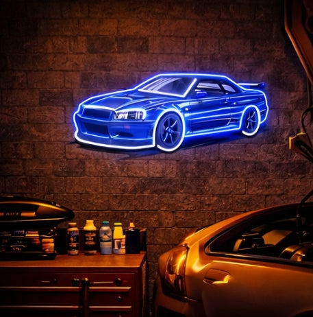 Nissan R34 GTR Neon LED Wall SIgn