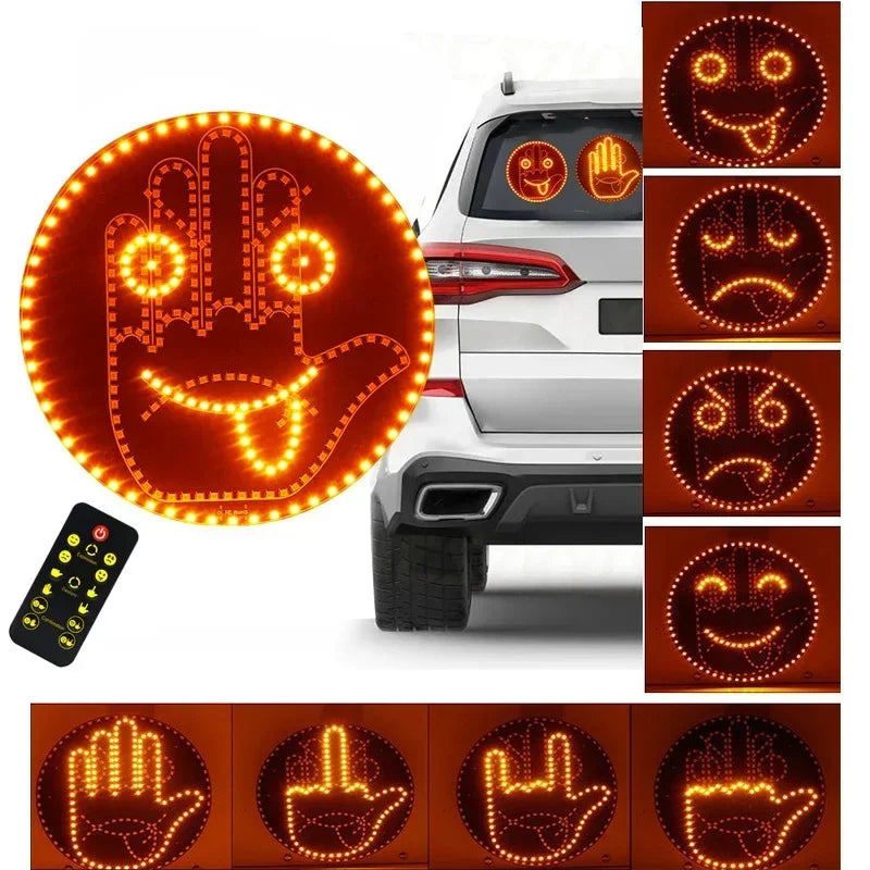 Remote-Controlled LED Emoticon Car Light Display
