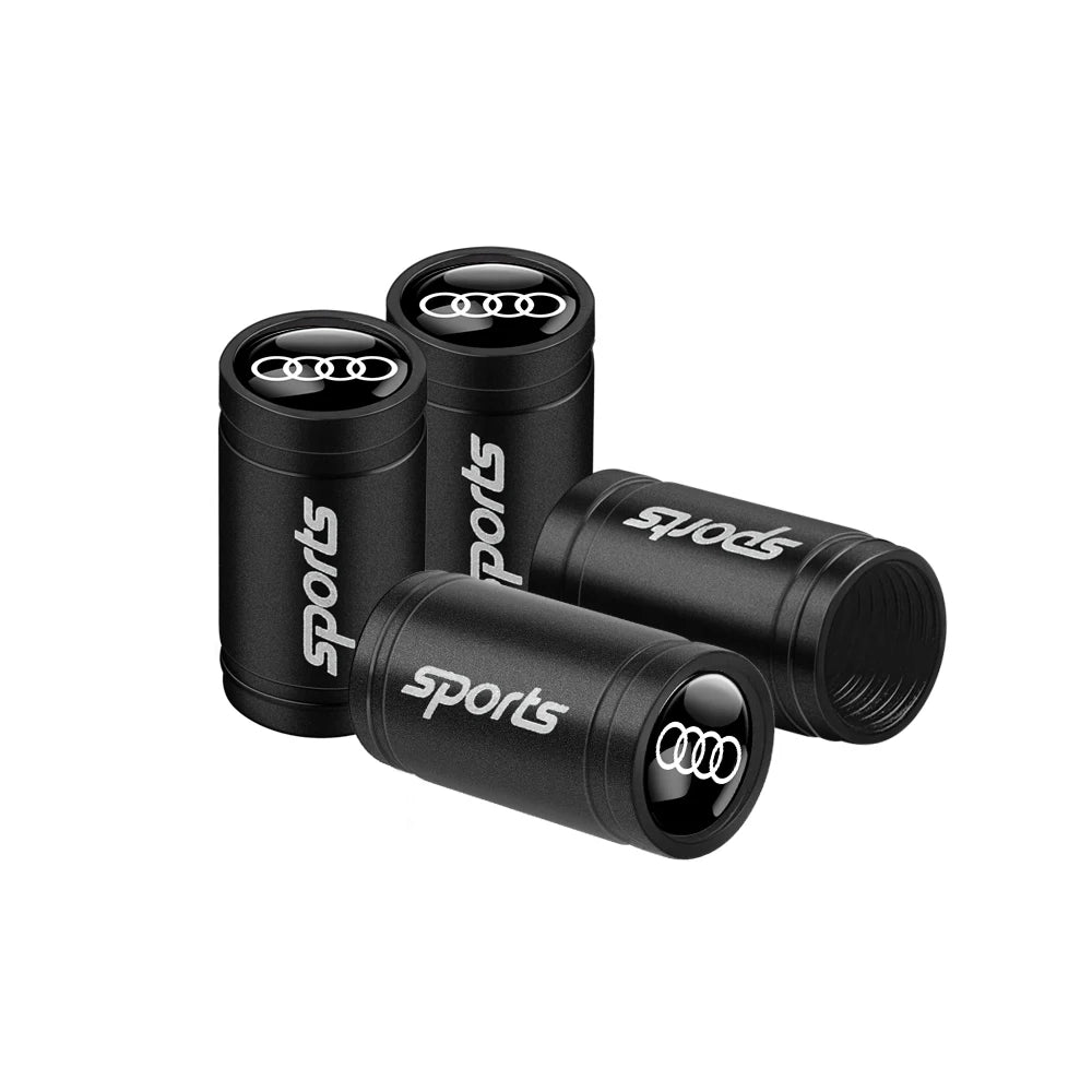 4x Audi Aluminium Alloy Air Valve Caps