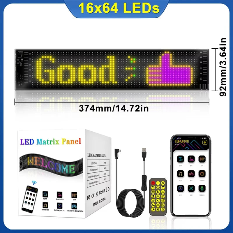 Bluetooth Flexible RGB LED Matrix Display