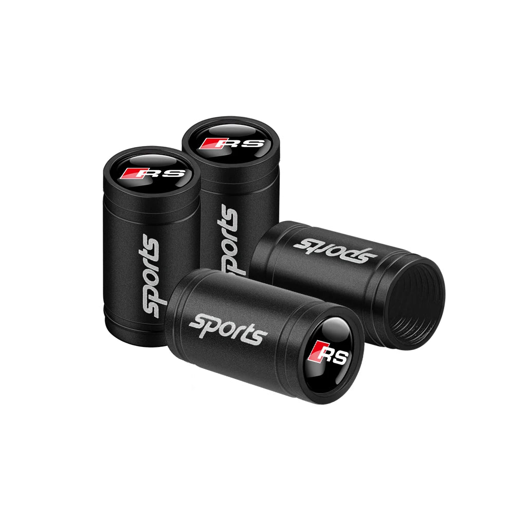 4x Audi Aluminium Alloy Air Valve Caps