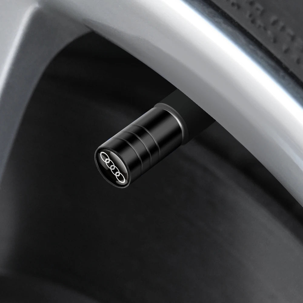 4x Audi Aluminium Alloy Air Valve Caps