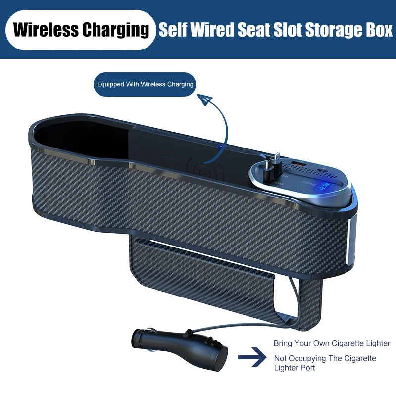 Car Seat Gap Organizer with Fast Charging