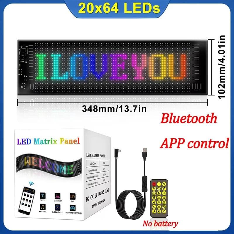 Bluetooth Flexible RGB LED Matrix Display