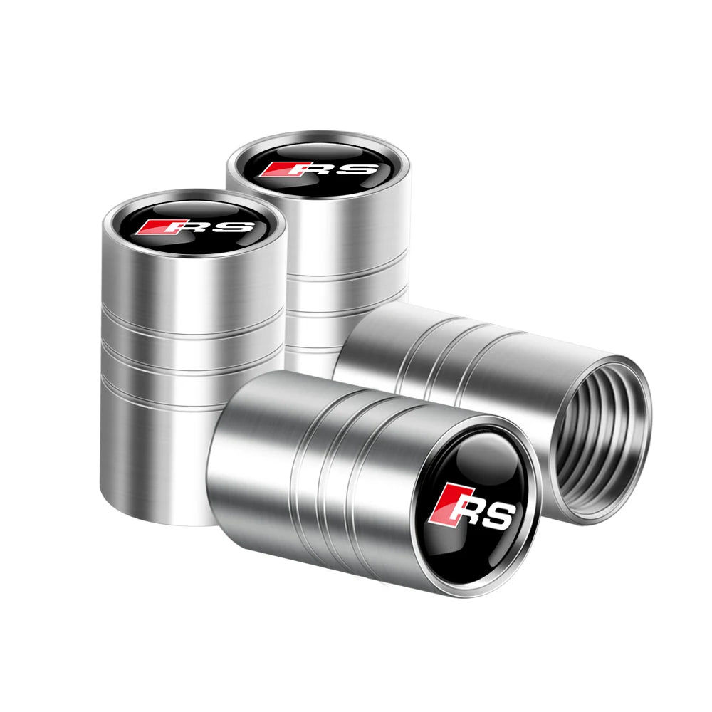 4x Audi Aluminium Alloy Air Valve Caps