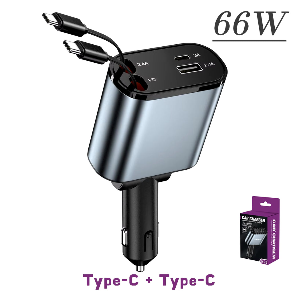 4-in-1 Fast Charging Car Charger